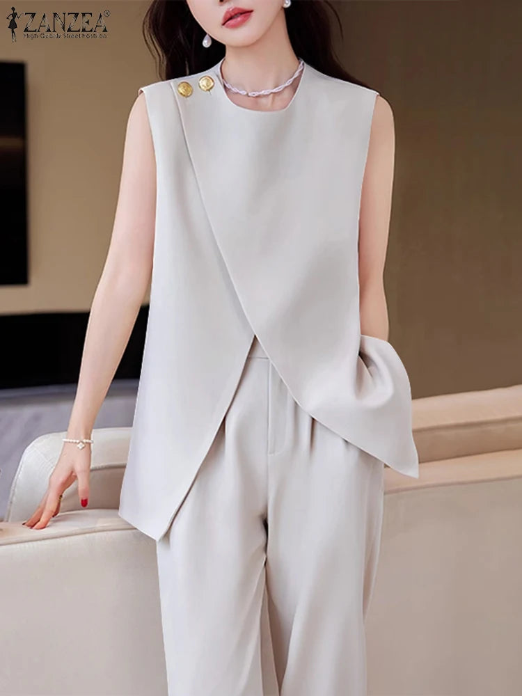 ZANZEA - Elegante Ronde Hals Mouwloze Tanktop