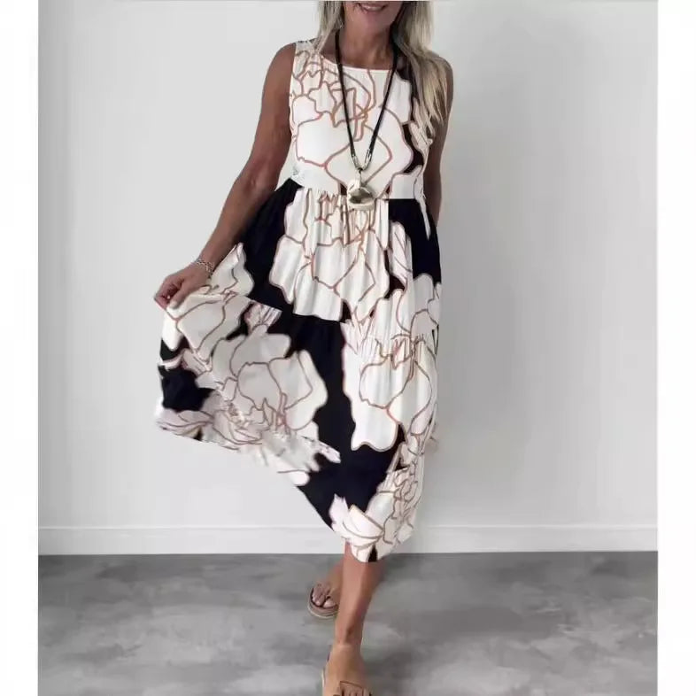 Zaluné - O-hals bloemenjurk