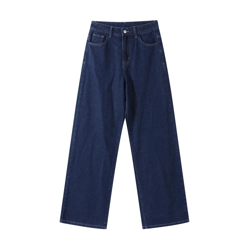 Chic Tweedelige Denim Set – Riemjas & Wijde Pijpen Jeans