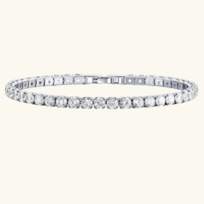 TENNIS Elegante Armband | Zilver