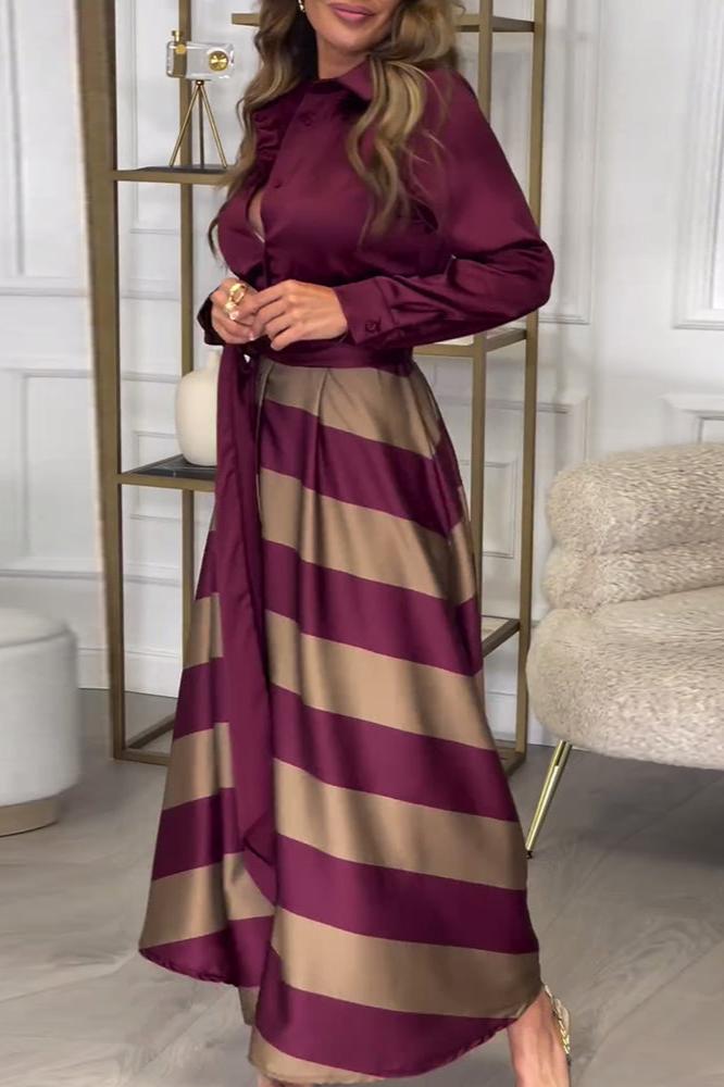 AIDA - ELEGANT STRIPED DRESS