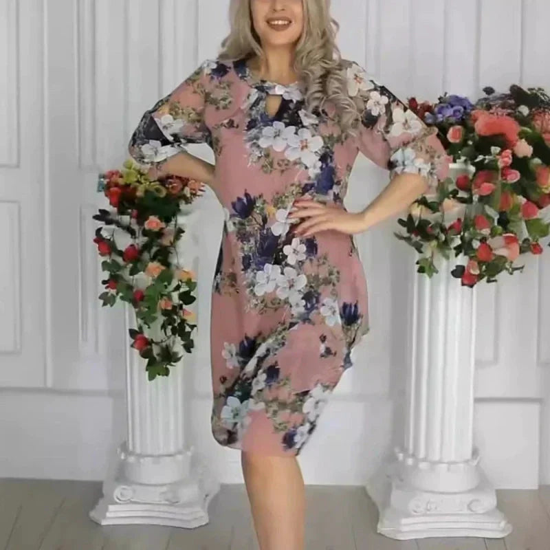 JUTTA - BLUMIGES KLEID AUS CHIFFON