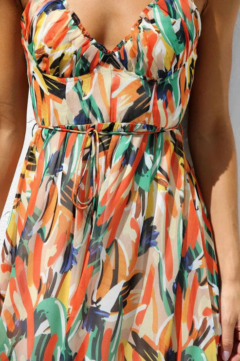 WALTRAUD - MAXIKLEID MIT DÜNNEN TRÄGERN