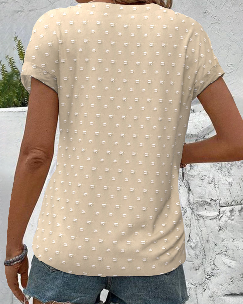 WILHELMINE - BLUSE MIT V-AUSSCHNITT UND KNÖPFEN