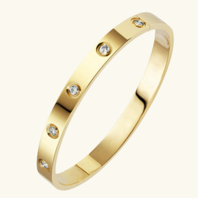 FINET Luxe Armband met Zirkoon | Roségoud