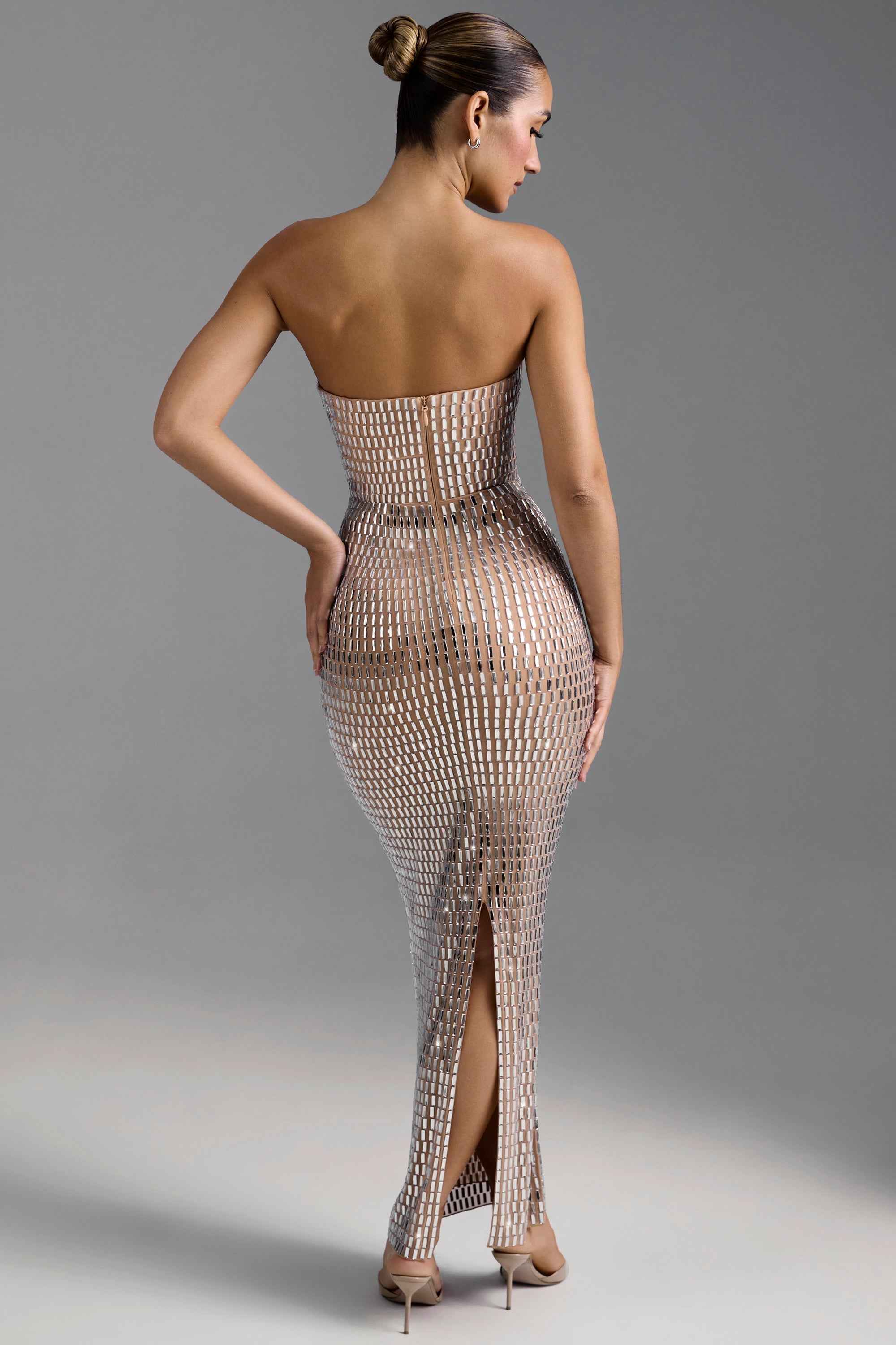 Bandeau Sparkle Maxi Dress