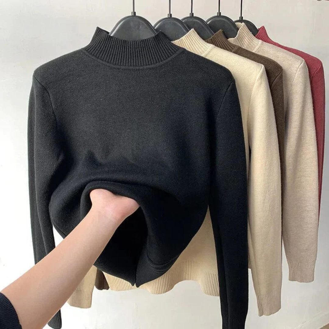 JULIE - FLEECE TRUI MET HOGE HALS