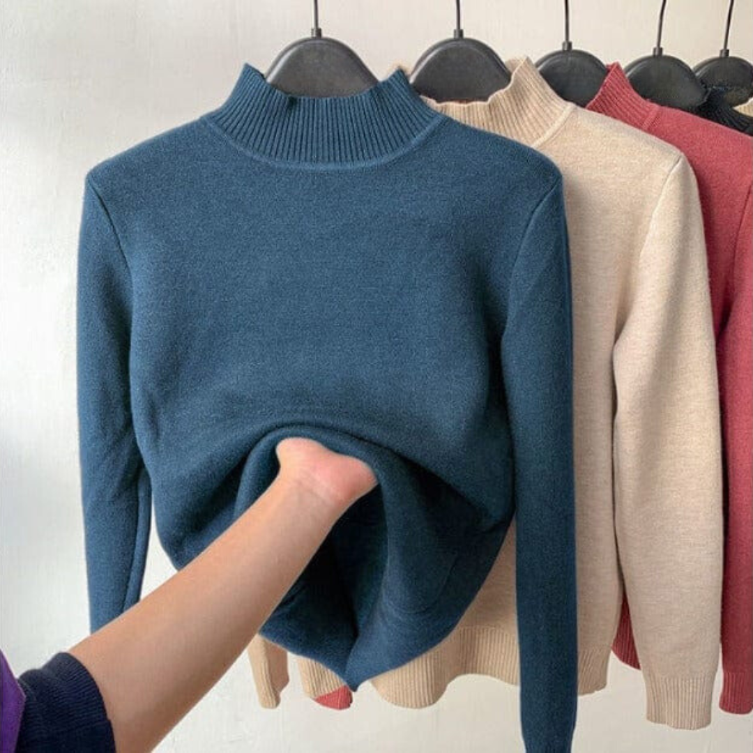 JULIE - FLEECE TRUI MET HOGE HALS