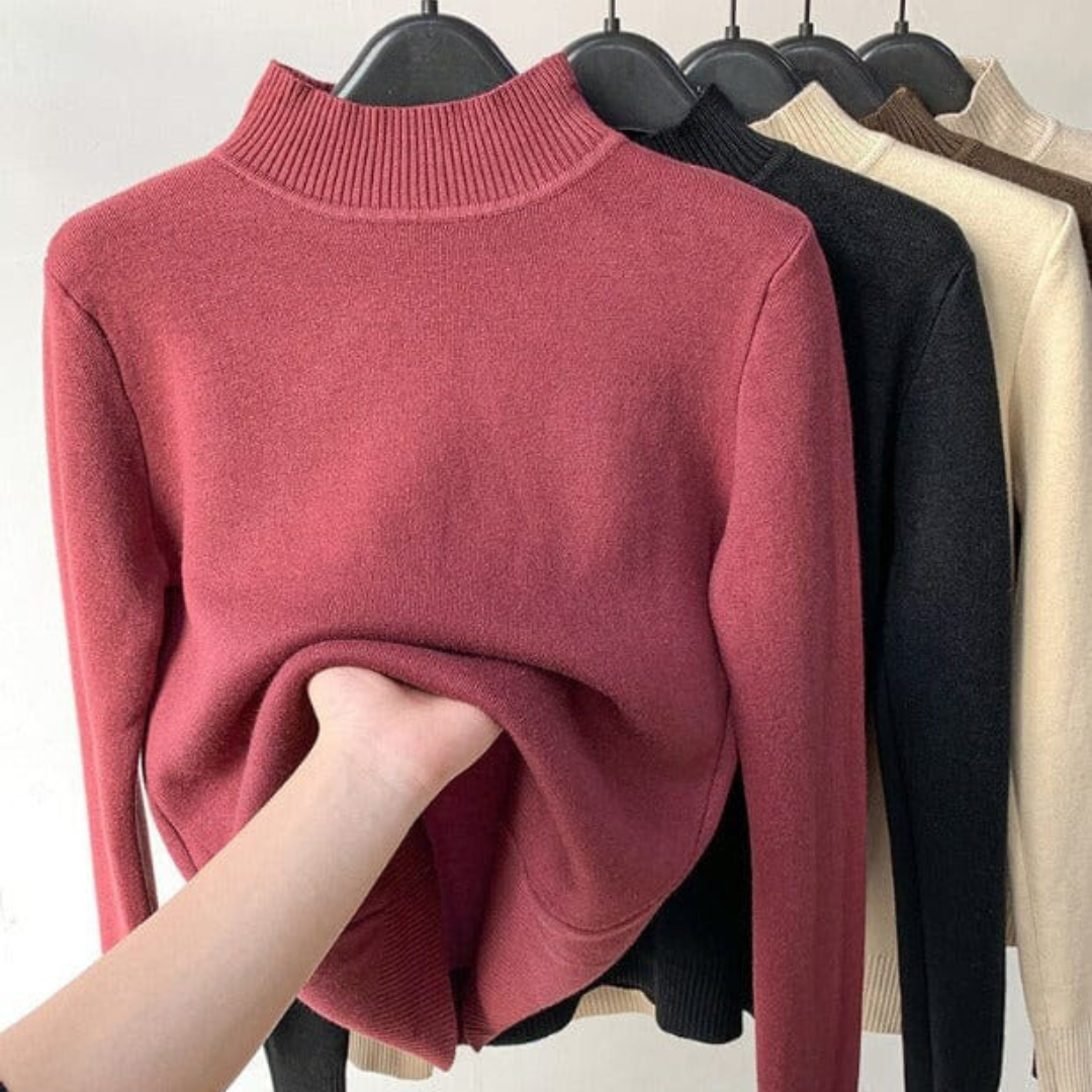 JULIE - FLEECE TRUI MET HOGE HALS