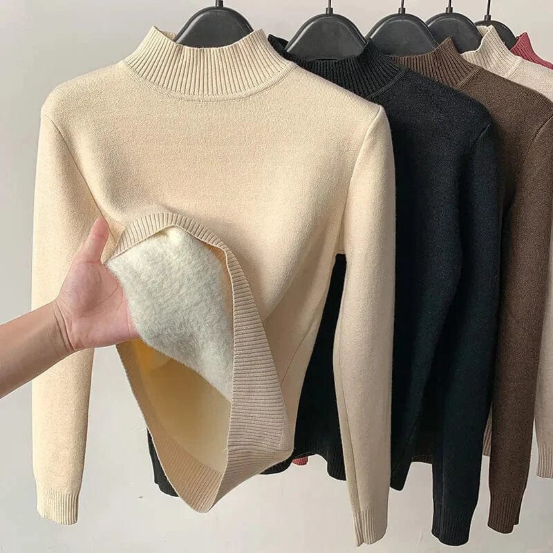 JULIE - FLEECE TRUI MET HOGE HALS