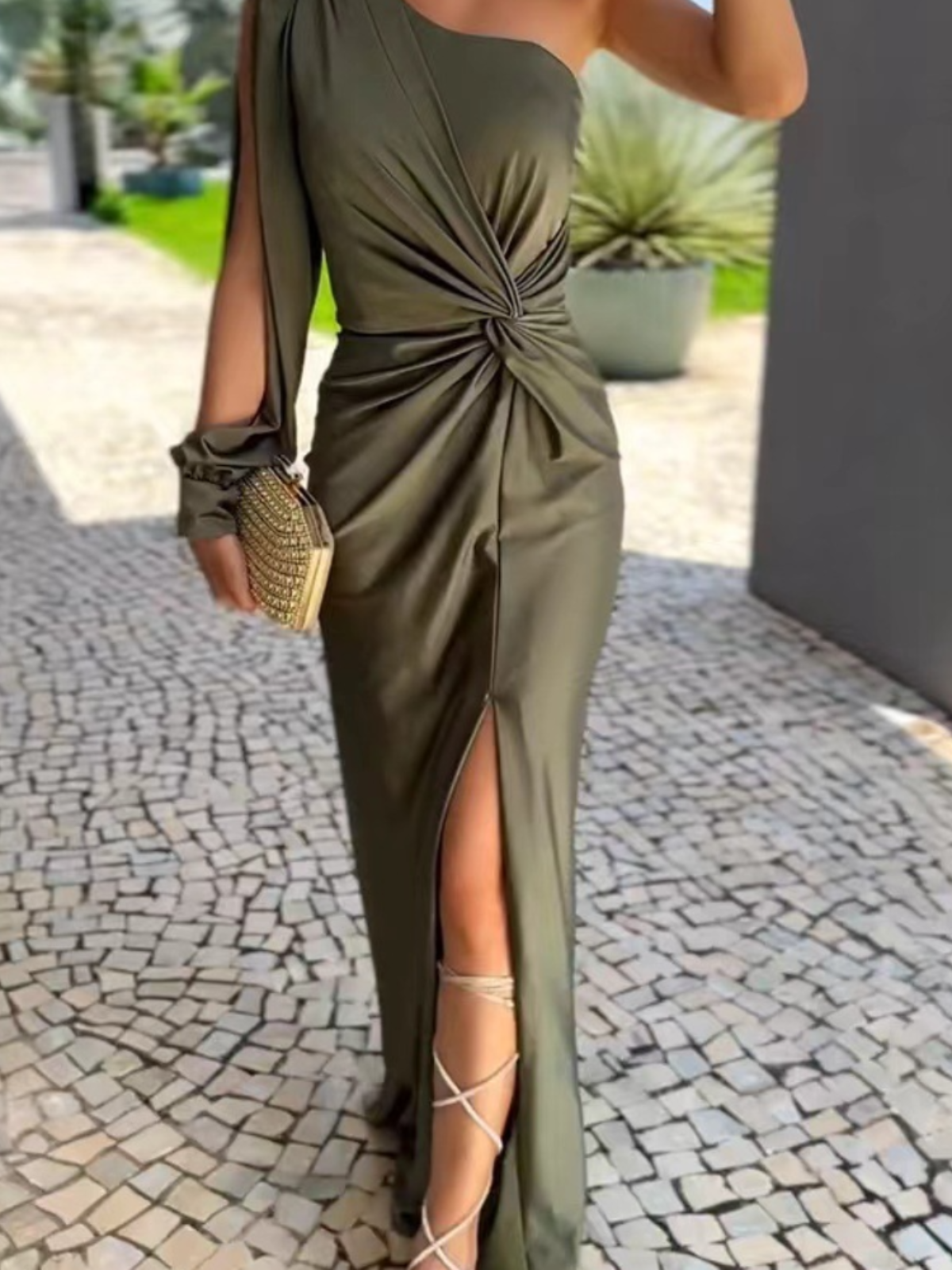 Elara™ –  One-Shoulder Jurk