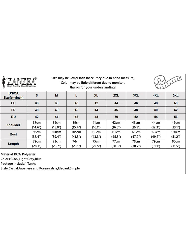 ZANZEA - Elegante Ronde Hals Mouwloze Tanktop