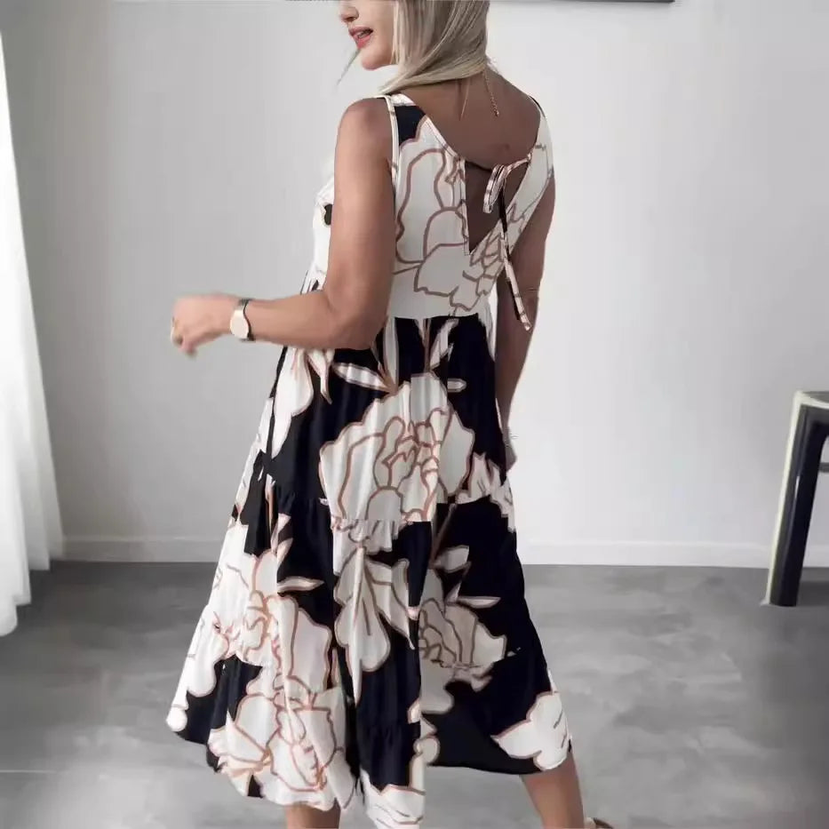 Zaluné - O-hals bloemenjurk