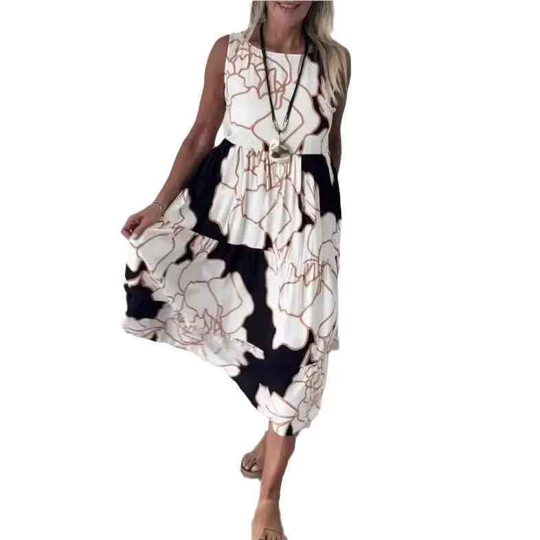 Zaluné - O-hals bloemenjurk