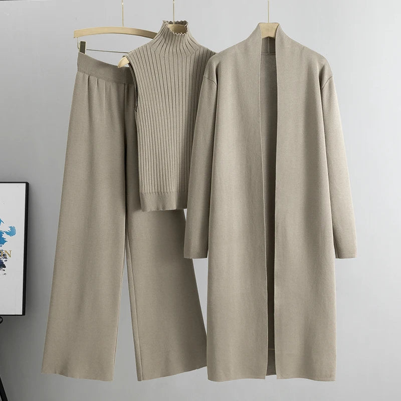 Chic Comfort – 3-Delig Damespak met Gebreide Trui