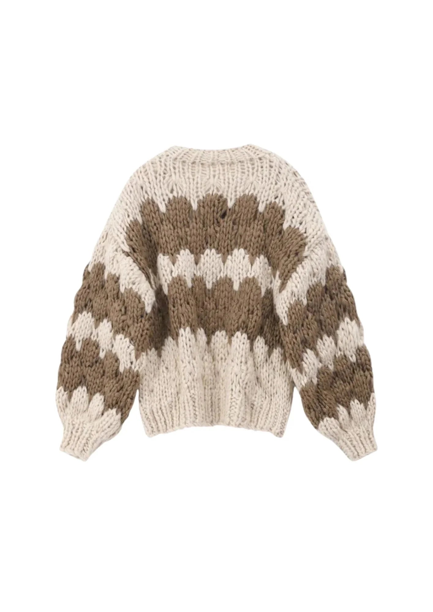 DEVIN - STRICKJACKE AUS GROBER STRUKTURIERTER MASCHEN