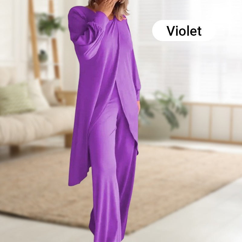 Ultrazachte en comfortabele dames top en broek set