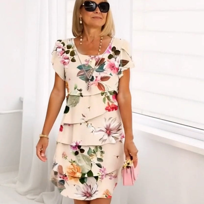 SMILLA - KURZES KLEID MIT BLUMENMUSTER